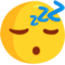 Sleeping Face emoji on Messenger
